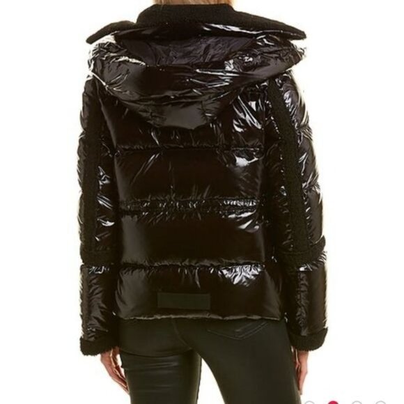 NWT Nicole Benisti GEILO MIXED MEDIA BIKER JACKET Size large - Picture 2 of 16